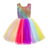 FG372 Rainbow Sequins Tutu Dress for Girls