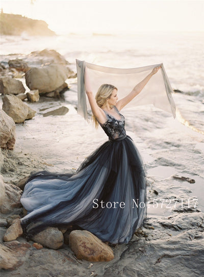 CG235 Colored Scoop Neckline Wedding Gowns