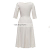 SS125 Simple satin Ankle length Wedding dress