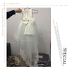 FG501 Long Trailing Baptism dress ( 9-24 months )