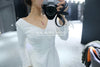 SS122 Real Sample Photo Vintage Simple Tea-Length Wedding Dress