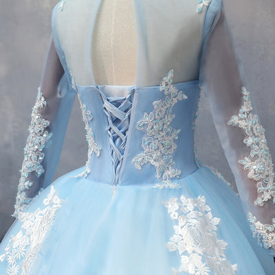 CG164 Real Picture Sky Blue Ball Gowns