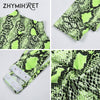 JR152 Green Snake Print Bodysuit