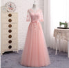 BH109 Half Sleeves Tulle Bridesmaid Dress