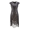 KP01 Sequin Fringe Great Gatsby Dresses for Party ( 2 Colors )