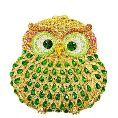 CB19 Owl Shaped  bags Crystal Clutch Bags (8 Colors)