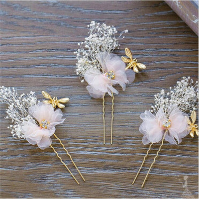 BJ53 Set of Flowers Crowns +Earrings Bridal Jewelry