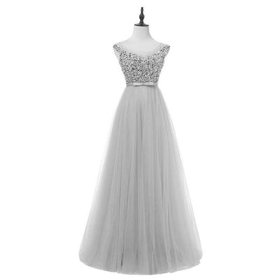 BH90 Bling Beaded Tulle Bridesmaid Dresses