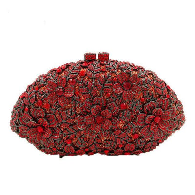 CB23 Dazzling Flower Crystal Evening Clutch Bags ( 8 Colors)