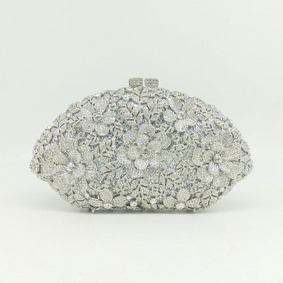 CB23 Dazzling Flower Crystal Evening Clutch Bags ( 8 Colors)