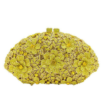 CB23 Dazzling Flower Crystal Evening Clutch Bags ( 8 Colors)