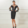 PP68 Black Tulle Appliques Cocktail Dress