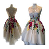 LG30 Plus size Lace Appliques 3D Flowers Prom Dresses