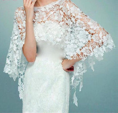 WJ05 Elegant lace Ivory  Bridal wrap