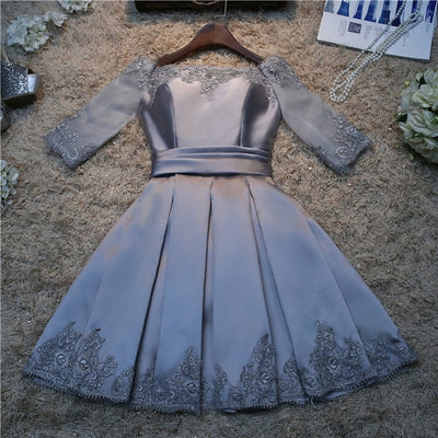 BH59 Off The Shoulder satin Short Bridesmaid Dresses (7 Colors )