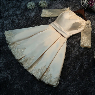 BH59 Off The Shoulder satin Short Bridesmaid Dresses (7 Colors )