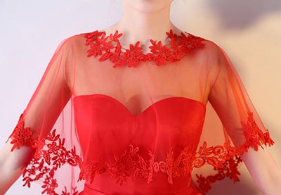 WJ11 Elegant Tulle lace Bridal Wrap
