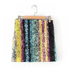 CK14 Sparkling Multicolored  Sequin Mini Skirt