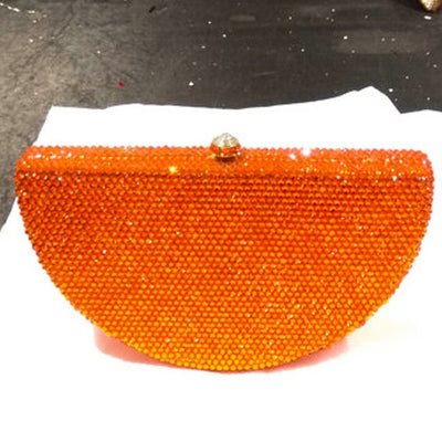 CB32 Watermelon shape crystal Bridal Clutch Bag