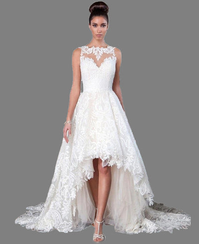 SS35 Plus size Hi-low Wedding Gown