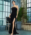 PP101 Classy Strapless Feather Prom Dresses ( 3 Colors )