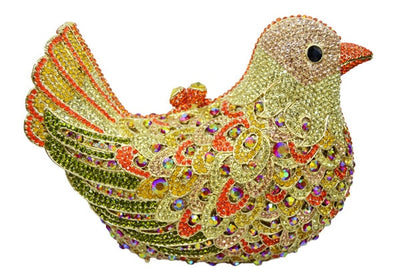 CB88 Bird shape diamond  beaded Bridal Clutch Bags (12 Colors)