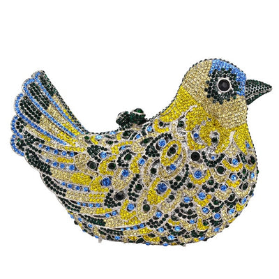 CB88 Bird shape diamond  beaded Bridal Clutch Bags (12 Colors)