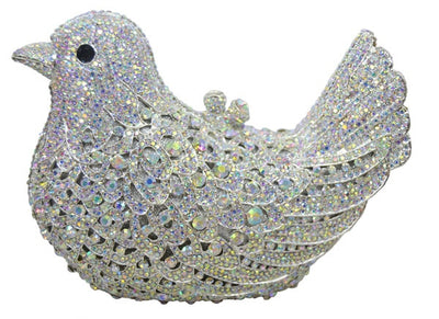 CB88 Bird shape diamond  beaded Bridal Clutch Bags (12 Colors)