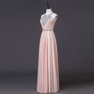 PP49 Plus Size halter beaded Evening Dresses(9 Colors)