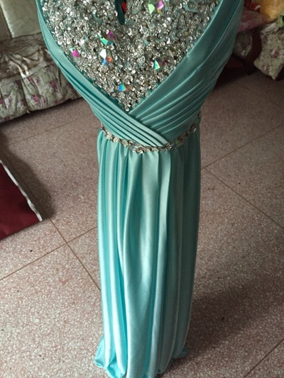 PP49 Plus Size halter beaded Evening Dresses(9 Colors)