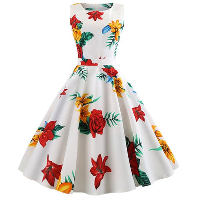 MX44 Summer Plus Size  Floral Print Dresses ( 12 Colors)