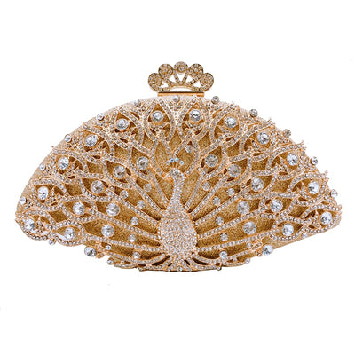 CB07 Luxury Design Peacock Clutch Bag