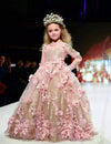 FG50 Luxury 3D Appliques sequins Flower girl dress