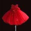 FG85 3 Colors Petal Flower Ball gown dress for baby girl ( 3M-4T )