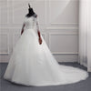 CW189 Cheap 3/4 sleeve  Applques lace up back Wedding dress