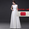 CW136 Simple A-line beach Wedding Dresses with pocket
