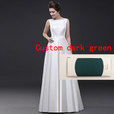 CW136 Simple A-line beach Wedding Dresses with pocket