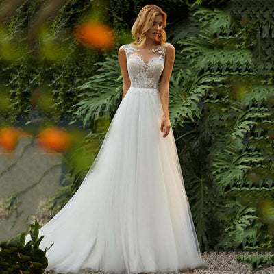 CW25 Plus size garden Wedding dress
