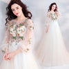 CG20 Champagne flower embroidery  Debutante Dress