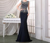 LG69 Plus Size Sleeveless Crystal Beaded Prom Gowns (4 Colors)