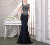 LG69 Plus Size Sleeveless Crystal Beaded Prom Gowns (4 Colors)