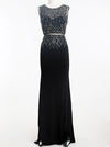 LG69 Plus Size Sleeveless Crystal Beaded Prom Gowns (4 Colors)