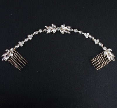 BJ15 Rhinestone Bridal Hair Jewelry (Gold/Silver)
