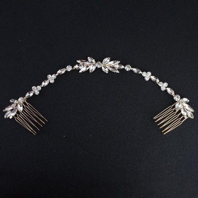 BJ15 Rhinestone Bridal Hair Jewelry (Gold/Silver)