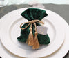 DIY167 : 10Pcs green velvet with string wedding favor Bags