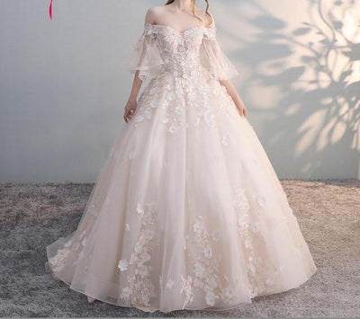 CW111 Off Shoulder Princess Bridal Dress