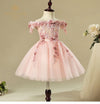 FG26 boat neck lace Flower Girl Dress(3 Colors)