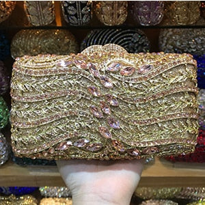 CB08 : 9 Colors Handmade Crystal Clutch Bags