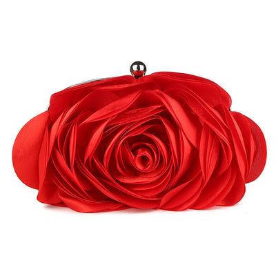 CB41 Rose Flower linen clutch bags ( 10 Colors)