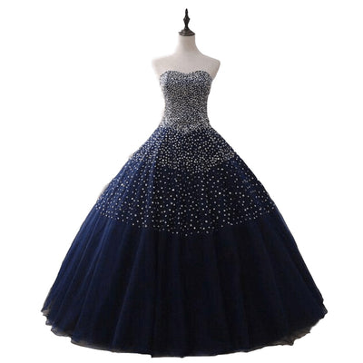 CG37 Plus size sweetheart crystal beaded Quinceanera Dress